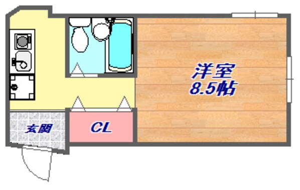 ハイツ中原通の物件間取画像